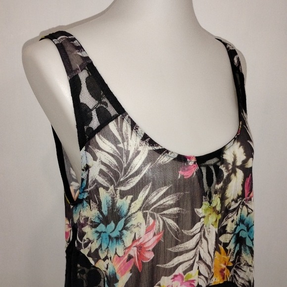 FRINGED FLORAL CHIFFON DRESS - Picture 9 of 9